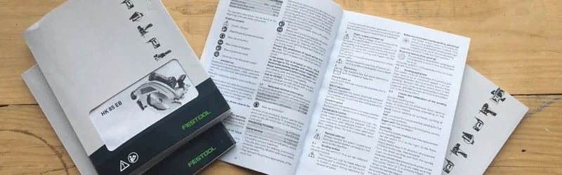 Festool operating instructions