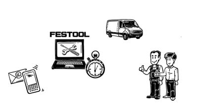 Video Festool Online-Reparaturauftrag