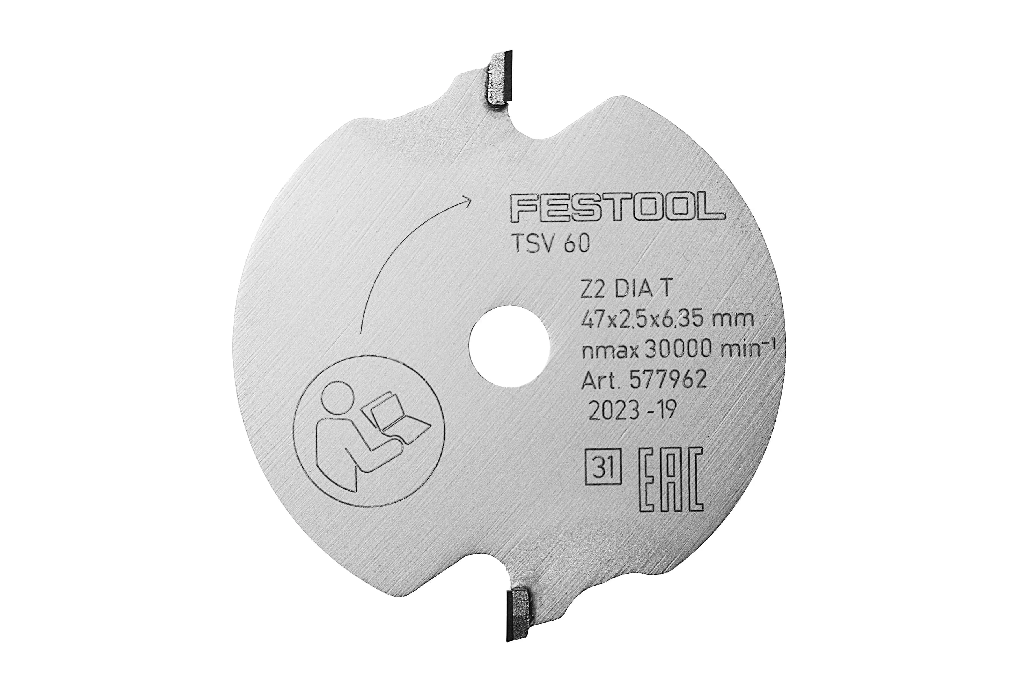 The new Sawblade T2 for TSV 60 K from Festool.