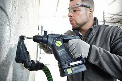 Festool cordless products in use.