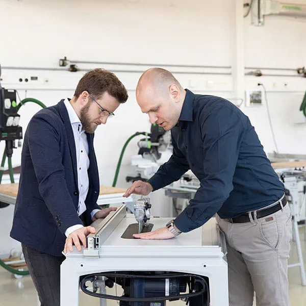 Festool developers Matthias Kübeler and Andreas Sdrzallek