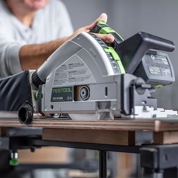 The Festool TSC 55 K plunge-cut saw with Wood Fine Cut new saw blade