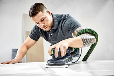 Sanding off with the Festool ETS EC 150 eccentric sander