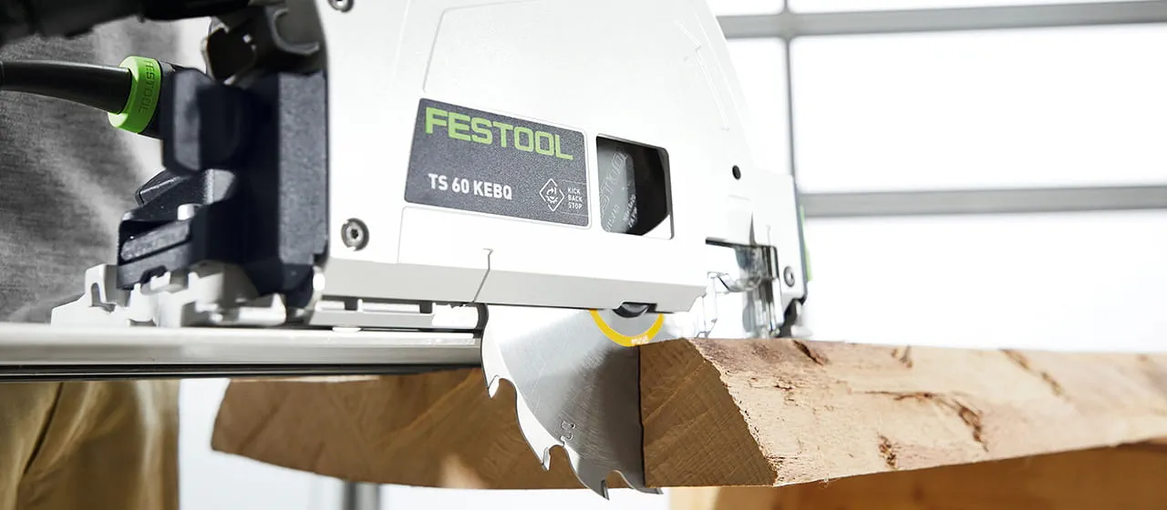 The cutting depth of the TS 60 K – up to 60 mm – makes cutting in solid materials effortless