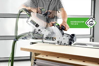 Die neue Vorritzer-Tauchsäge TSV 60 K von Festool im Einsatz