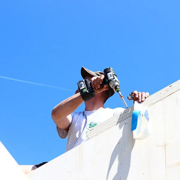 The Festool DRC 18/4 cordless drill in operation on the construction site