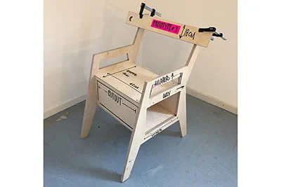 Laura Kampf makes a chair with tools by Festool.